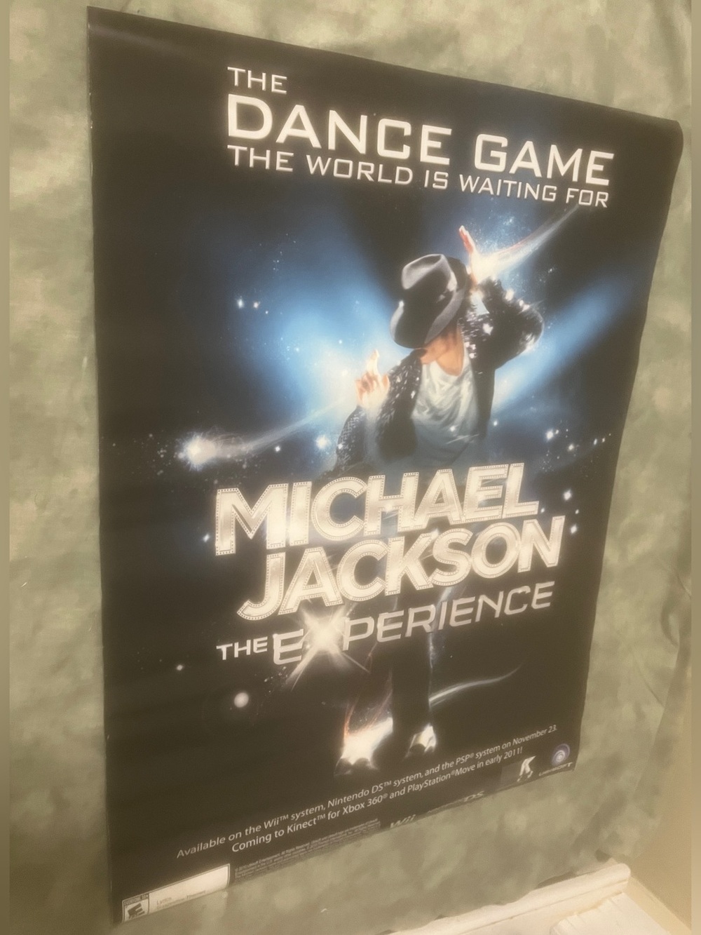 Michael Jackson The Experience Vintage (2010) Nintendo Game Poster Rare 18x24